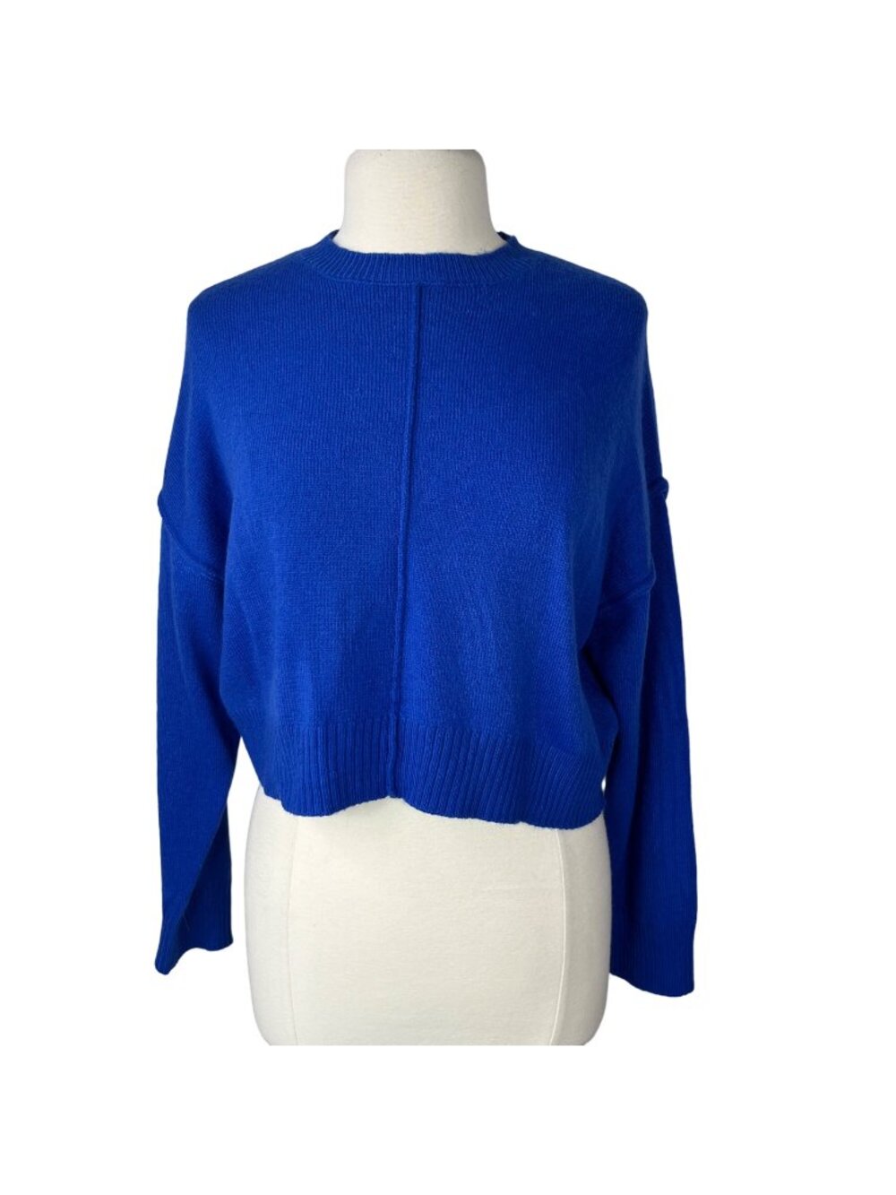 Forever 21 Sweater Soft Warm Winter Crew Neck Small Blue